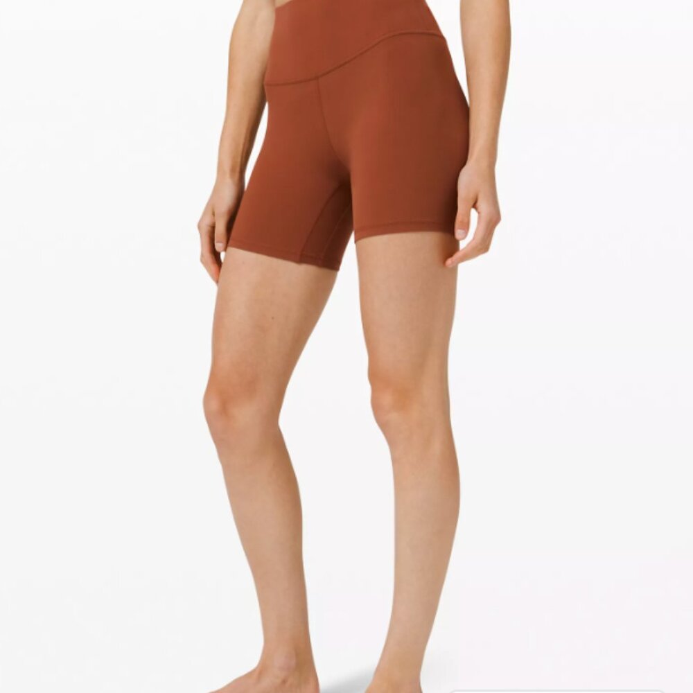 Lululemon Align 6" Biker Shorts in Dark Terracotta Size 4